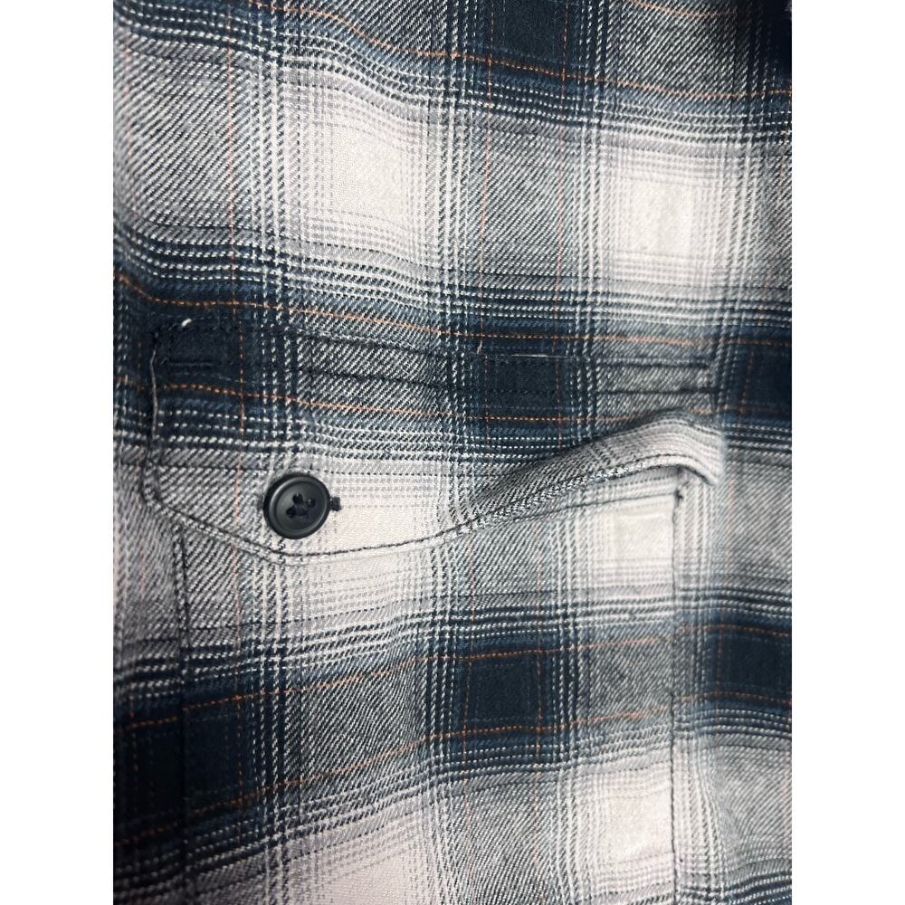 Columbia Men's Gray White Plaid 100% Cotton Flannel Button Up Shirt Size XL - Picture 3 of 8
